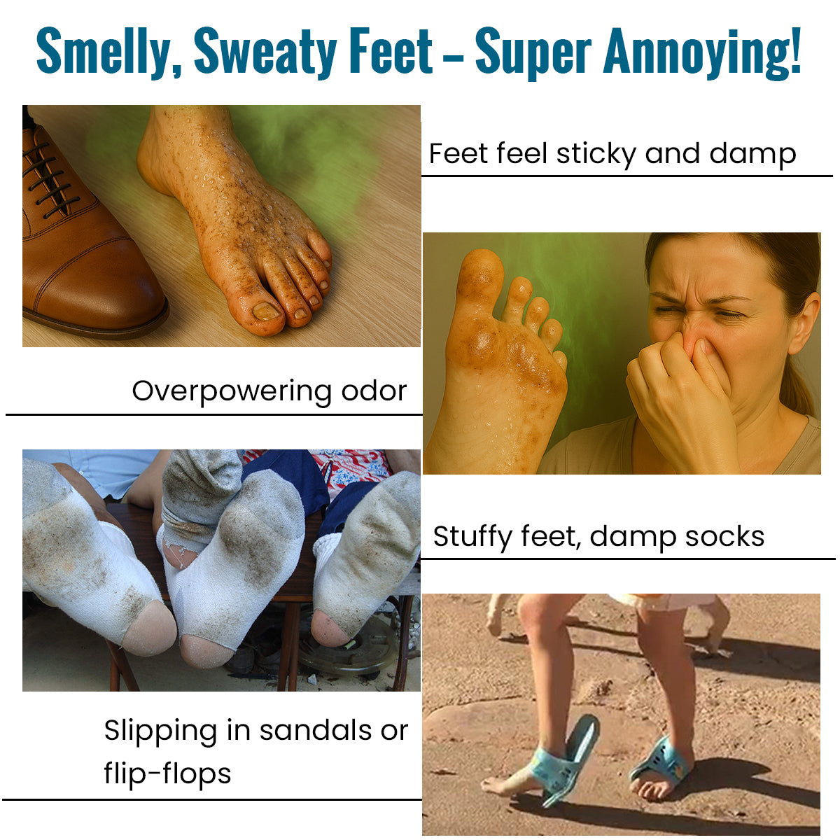 ClearZal Lotion-To-Powder Deodoriser, hyperhidrosisre commended solution to stop sweaty, smelly feet, Helps prevent blisters, Great for hyperhidrosis