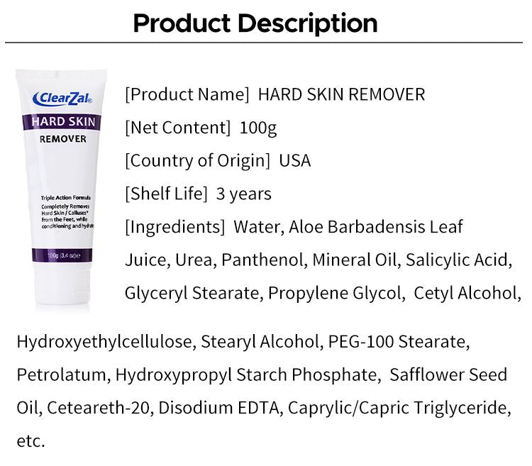 Clearzal Dry  Cracked Feet Repair Ultra-Hydrating Hand and Foot Cream Hard Skin Moisturizer, 3.5 oz. Contains Urea, Salicylic Acid, for Dry, Chapped, Cracked Feet, Dead Skin Remover, For Thick, Cracked, Rough Skin , dead skin and dry skin cream repair
