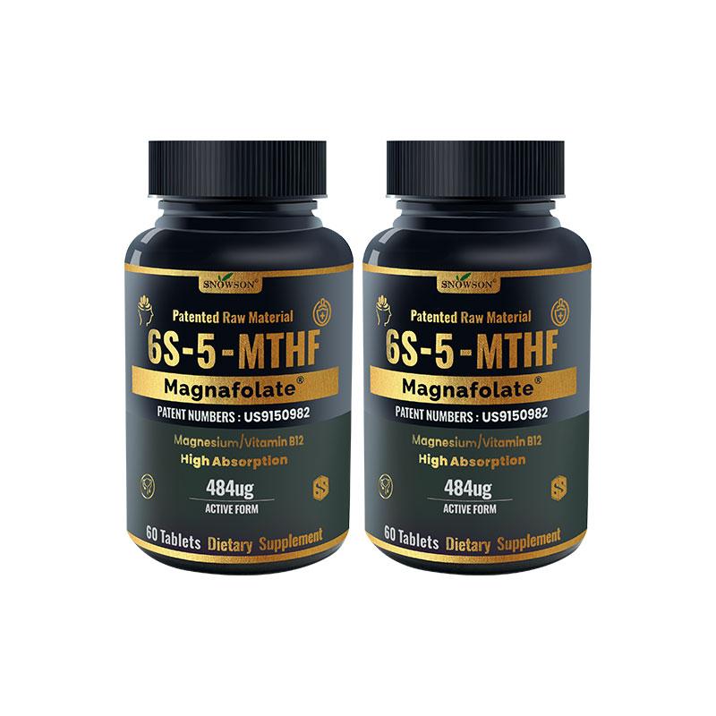 SNOWSON 6S-5-MTHF- Methylfolate (Active B9 Folate) Supplement - Supports Mood, Methylation, Cognition,CardiovascularHealth, Nerve Health,Energy Metabolism,gut health- 60 Tablets 484ug folate.
