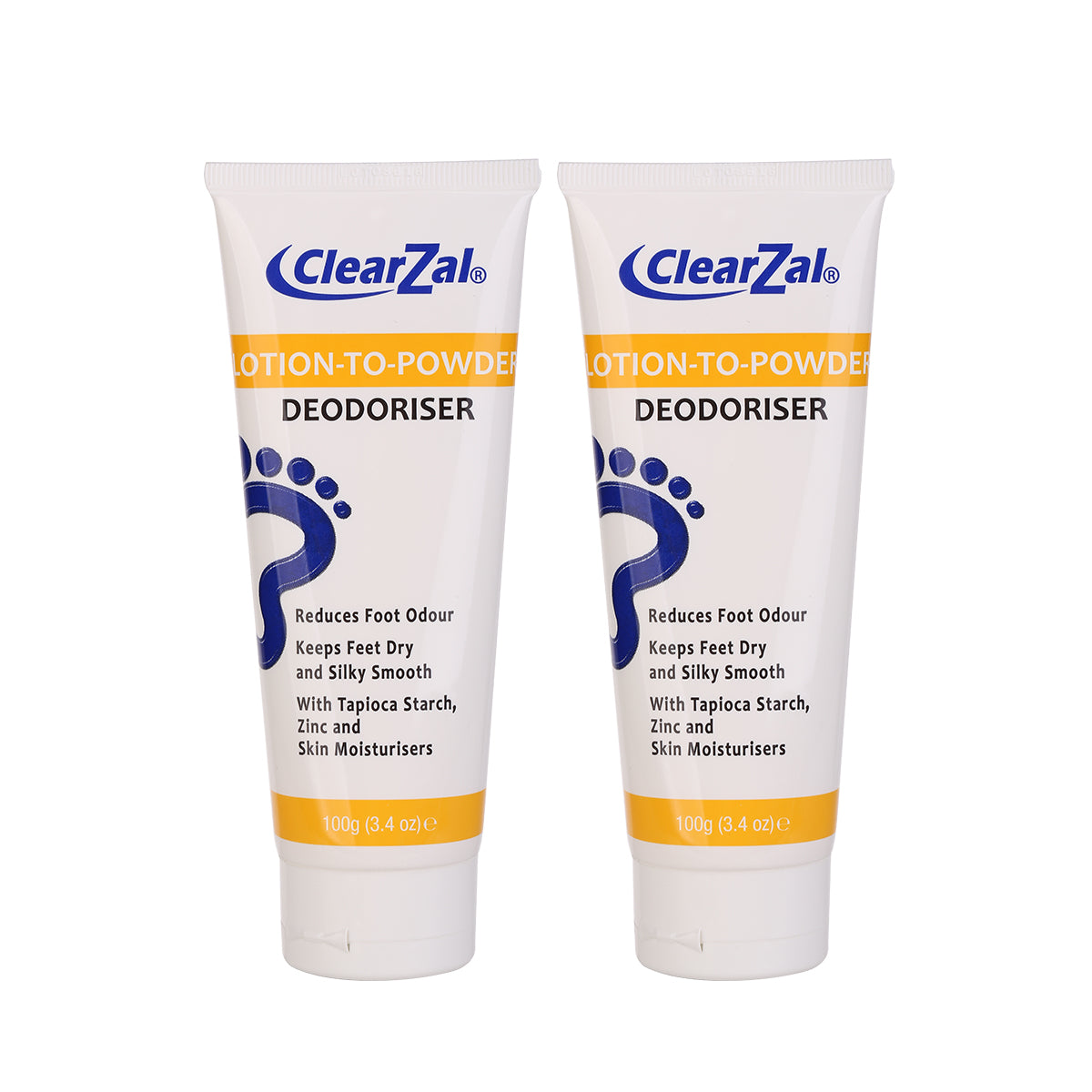 ClearZal Lotion-To-Powder Deodoriser, hyperhidrosisre commended solution to stop sweaty, smelly feet, Helps prevent blisters, Great for hyperhidrosis