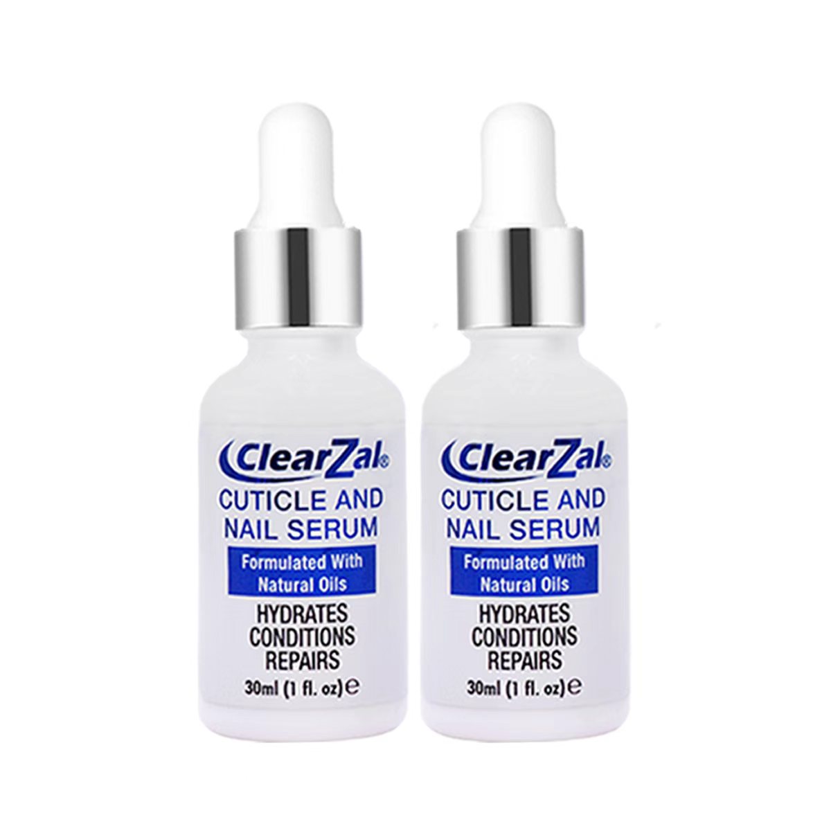 ClearZal Nail and Cuticle Serum, Hydrates Conditions Repairs - 1 oz Nail Nutrition Repair damaged nails  For Weak, Thin, Soft, Peeling Nails, Enriched with Tea Tree Oil, Vitamin E,  Avocado Oil,Reinforces, Thickens Nails, Promotes Strength and Flexibilit