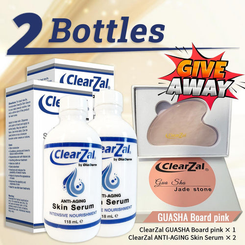 ClearZal by DiaDerm Anti-Aging Skin Serum 4 oz - All Natural Moisture Embracing Formula with Essential Oils for Dryness Relief & Elasticity Restoration - Alcohol-Free, Non-Greasy, Hydrating Moisturizer