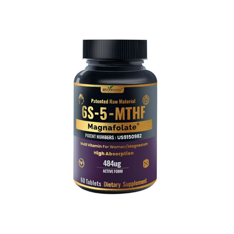 SNOWSON Magnafolate 6S-5-MTHF Women's Multivitamin, 484ug Active Form, 60 Tablets